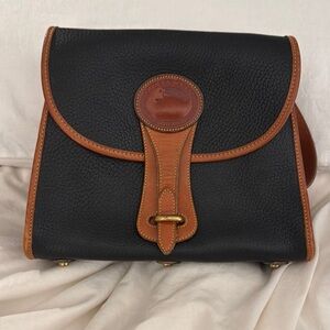 Dooney & Bourke Black and Brown Leather crossbody